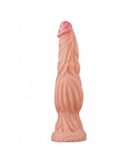 Lovetoy 9.5 Inch Dual Layered Silicone Cock Flesh Pink
